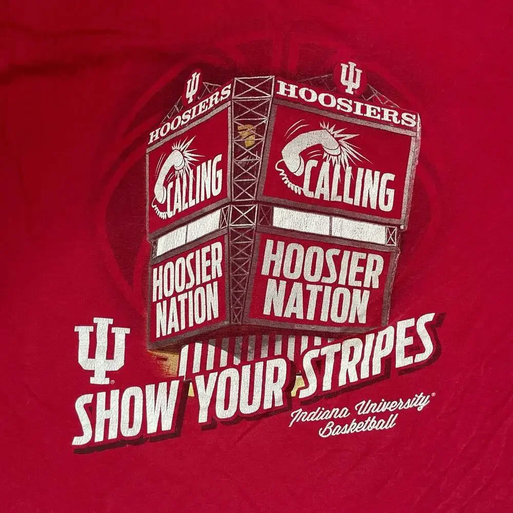 Title: Adidas Indiana Hoosiers T Shirt Red 2XL IU Basketball Graphic